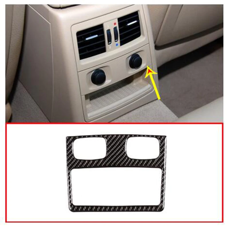 

For BMW 3 Series E90 2005-2012 Real Carbon Fiber Car Rear Air Conditioning Vent Frame Stickers car Accessoires