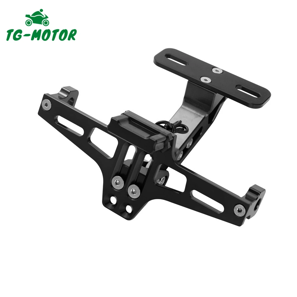 

TG-Motor Motorcycle License Plate Frame Mount Holder LED Plate Light For Honda CB CBR Z750 Z800 For YAMAHA R1 R6 MT07 MT09 MT10