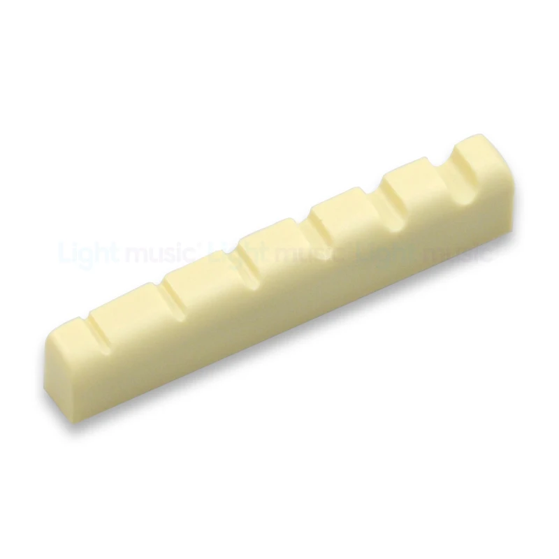 2 Pcs Ivory 4/5/6 String Electric Guitar Bass Nuts Plastic material Replacement Parts