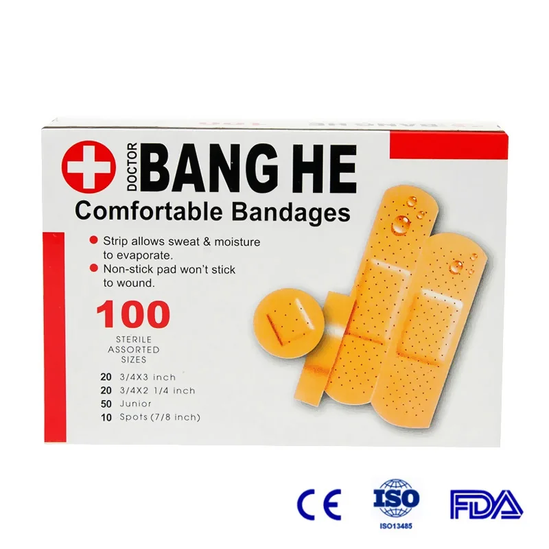 100Pcs Waterproof Anti-Bacteria Band-Aids Wound Patches Self-Adhesive Dressing For Wounds Home Travel First Aid Kit Supplies