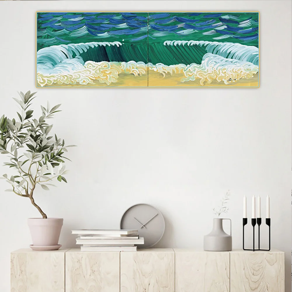 

Citon David Hockney《Green Tide》Canvas Art Oil Painting Artwork Poster Picture Wall Background Decor Home Living room Decoration