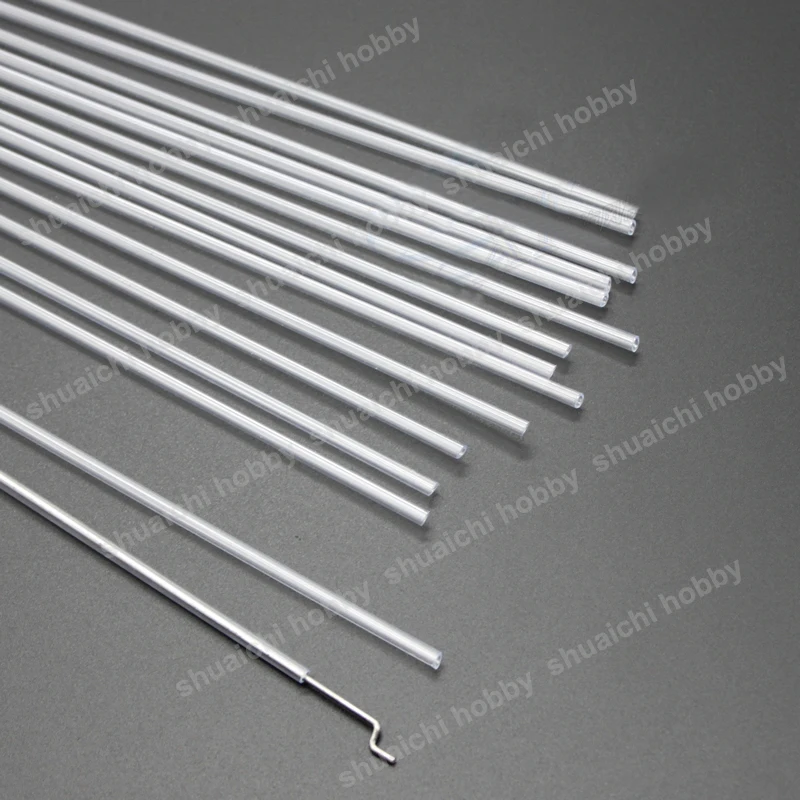 10PCS Outer Diameter 3mm Inner Dia 2mm PVC Steel Wire Casing Pipe Pull Rod Sleeving Antenna Reinforcement Tube for RC DIY Parts