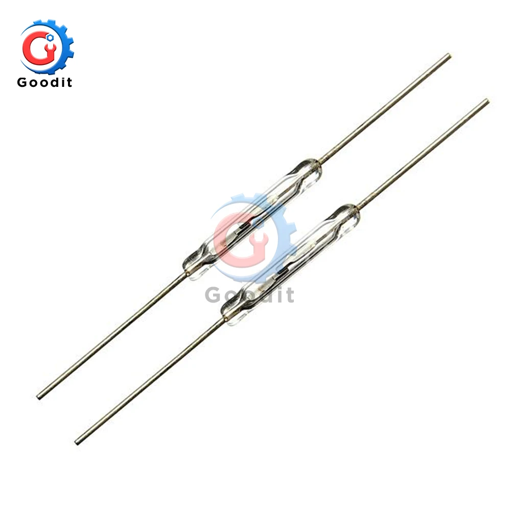 10pcs N/O Reed switch Magnetic Switch 2 * 14mm Normally Open Magnetic Induction switch