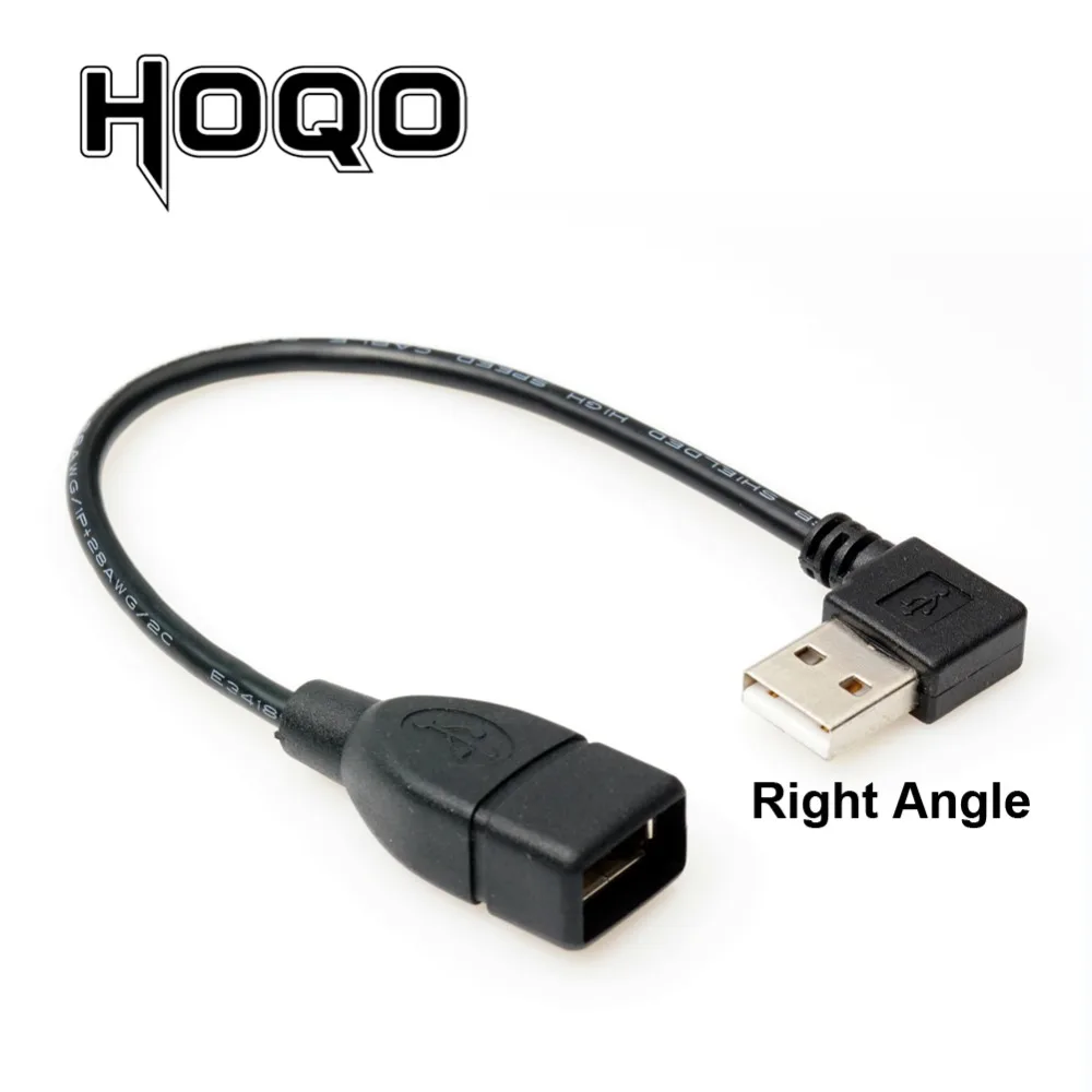 short 10cm 20cm 90 Degree USB Male to Female Extension Cable UP/Down/left/Right angled USB2.0 Type A M/F Extension Adaptor Cord