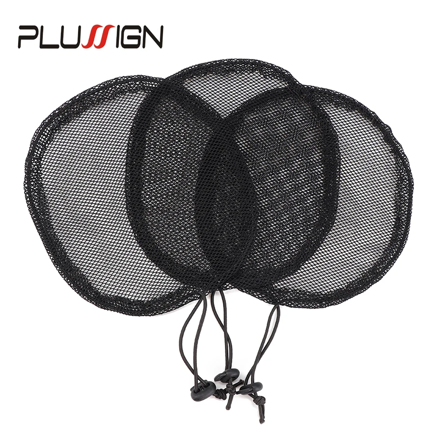 Plussign Wig Caps For Making Ponytail Black Color High 2022 Net Guleless Hairnet Hair Bun Net For Women 1Pcs Ponytail Net