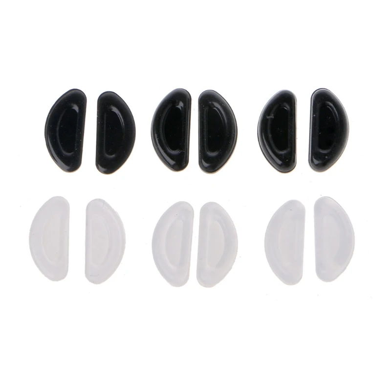 

10 Pairs Adhesive Eye Glasses Nose Pads D Shape Stick on Anti-Slip Soft Silicone Adhesive Nose Pads Glasses Nose Pad Kit