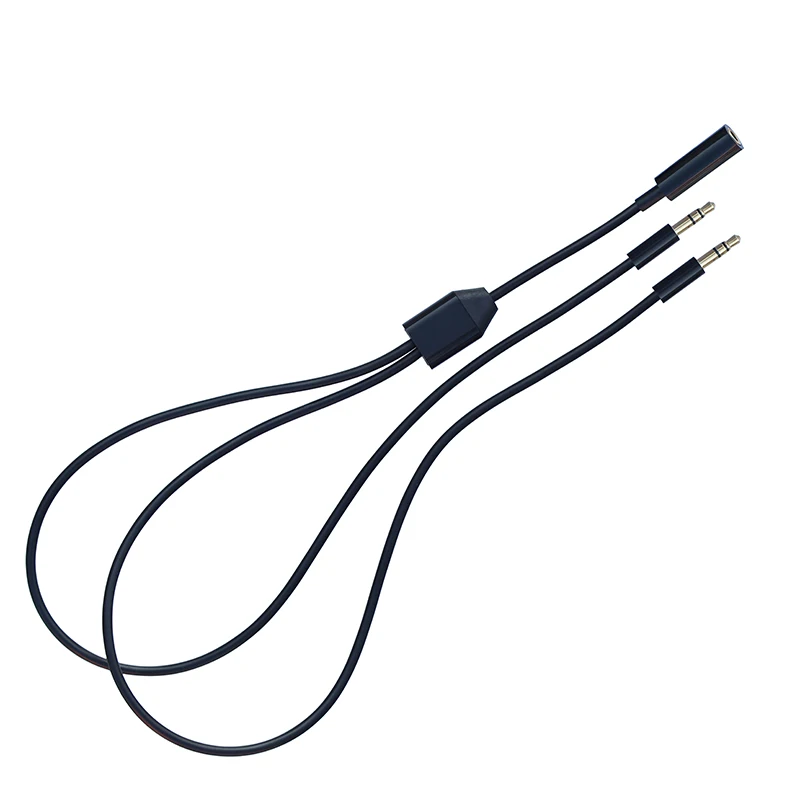 3.5mm Audio Female to 2x3.5 Plug Male Adaptor Cord Cable for PC Computer Speakers 3.5 One Female and 2 Public Audio Source Share