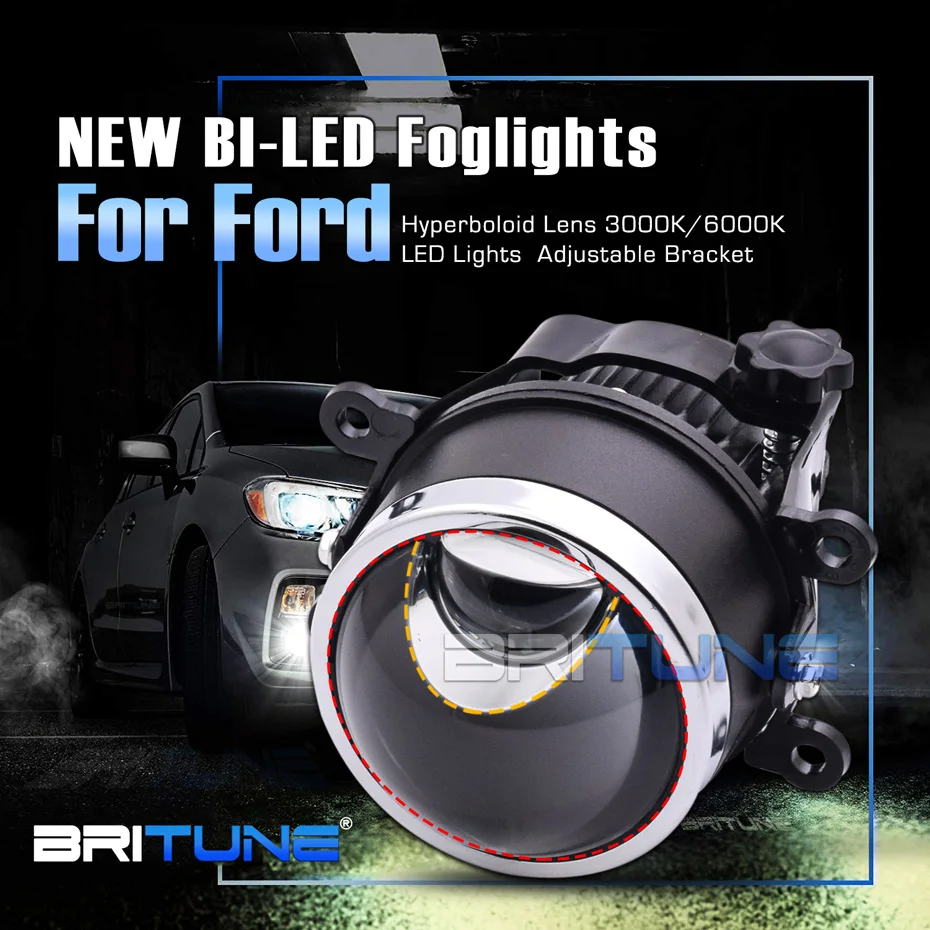 Hyperboloid Bi LED Fog Lights For Ford Focus MK2 MK3 Fiesta Ranger/Opel Astr h g/Suzuki Swift /Renault Megane 2 3 Projector Lens