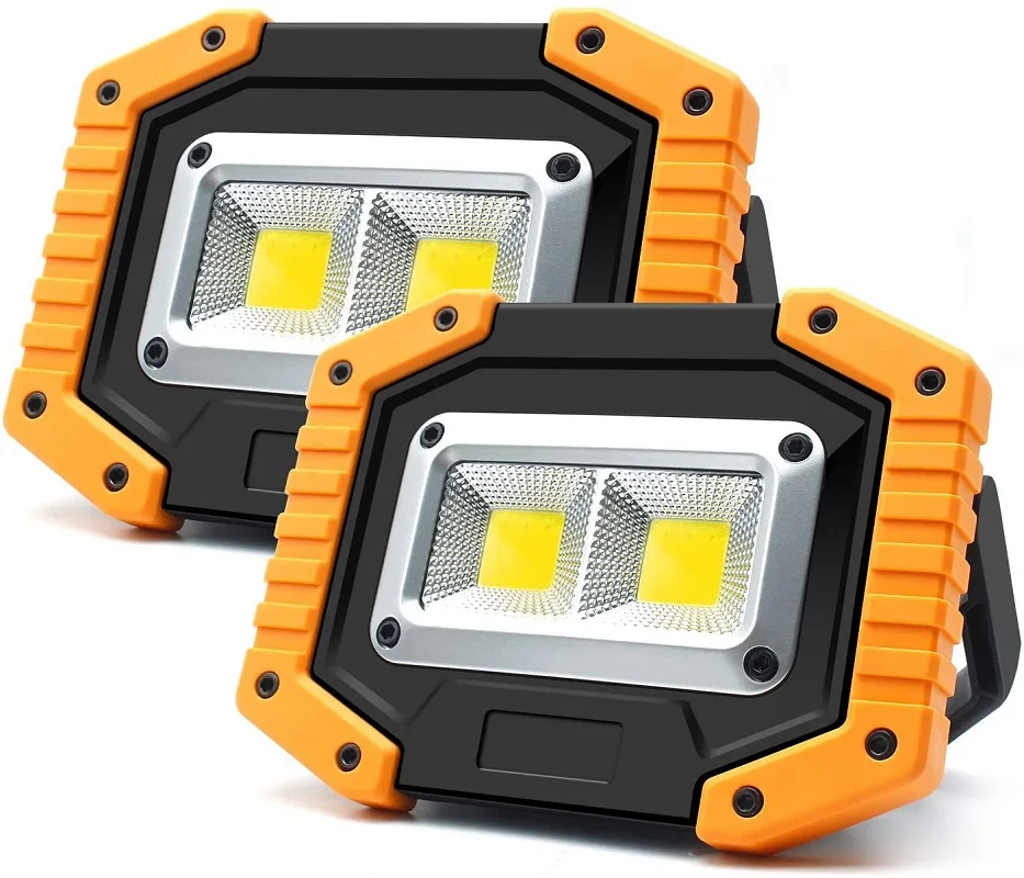 

300W Portable LED Spotlight COB Super Bright LED Work Light Flood Lights Rechargeable for Outdoor Lampe 18650 Emergency