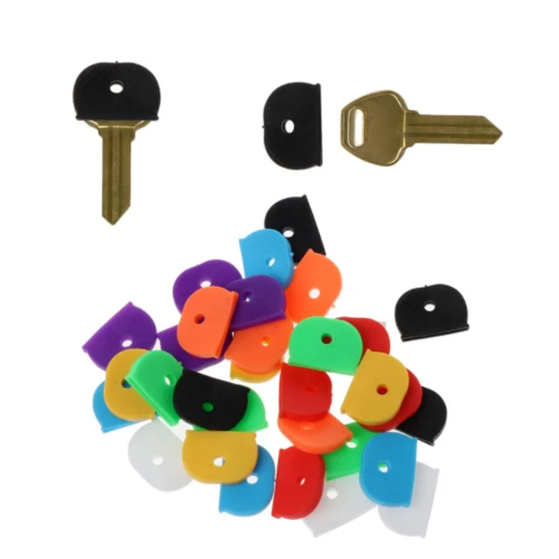 10Pcs Key cover Tags Label ID Silicone Coding Color Key Identifier Cover 8 Colors Upgraded Silicone Very Soft Healthy Beautiful