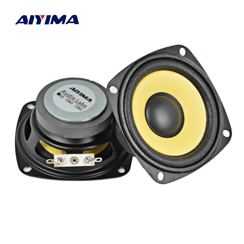 

AIYIMA 2Pcs 3 Inch Portable Speaker 4 Ohm 10W Full Range Sound Amplifier Speaker Multimedia Loudspeaker DIY Amplifier Home Audio