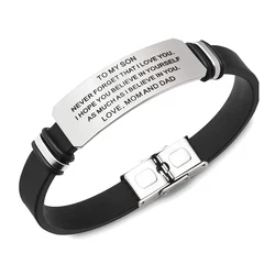 Creatique Inspirational Bracelets Engraved Personalized Gifts To My Son Daughter Husband Wife Wristband