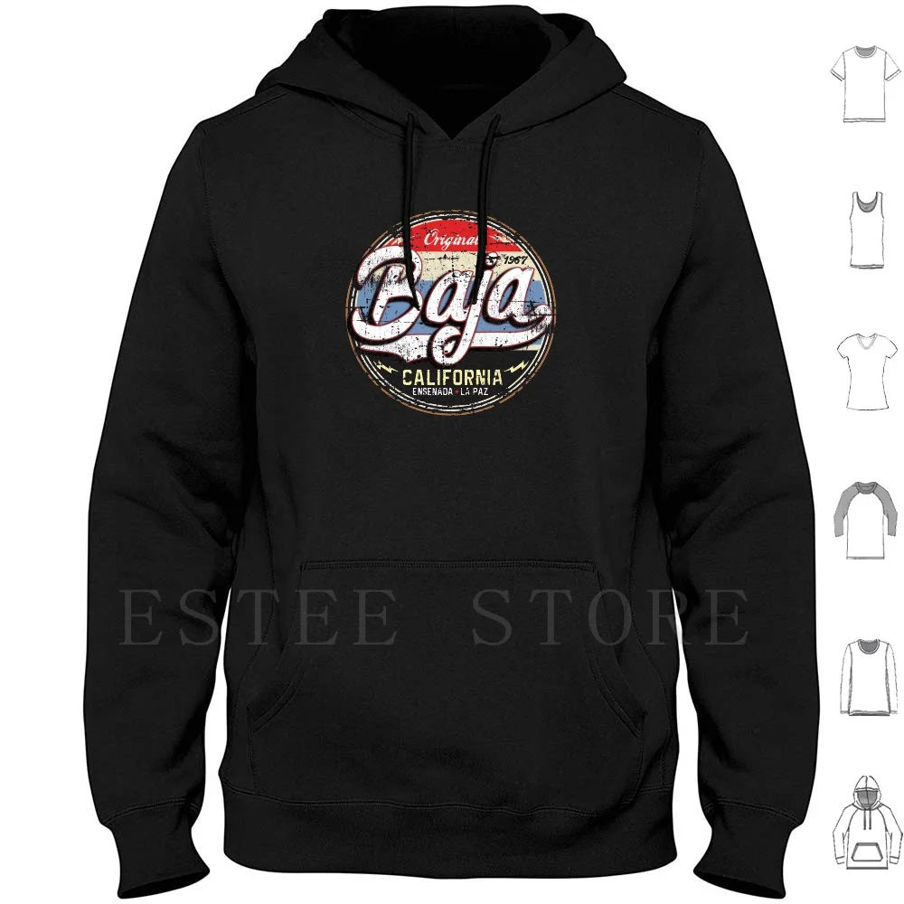Baja California-1000 Miles Ensenada La Paz Hoodies Manga Longa Baja 1000 Baja Baja Califórnia Deserto Racing Racing