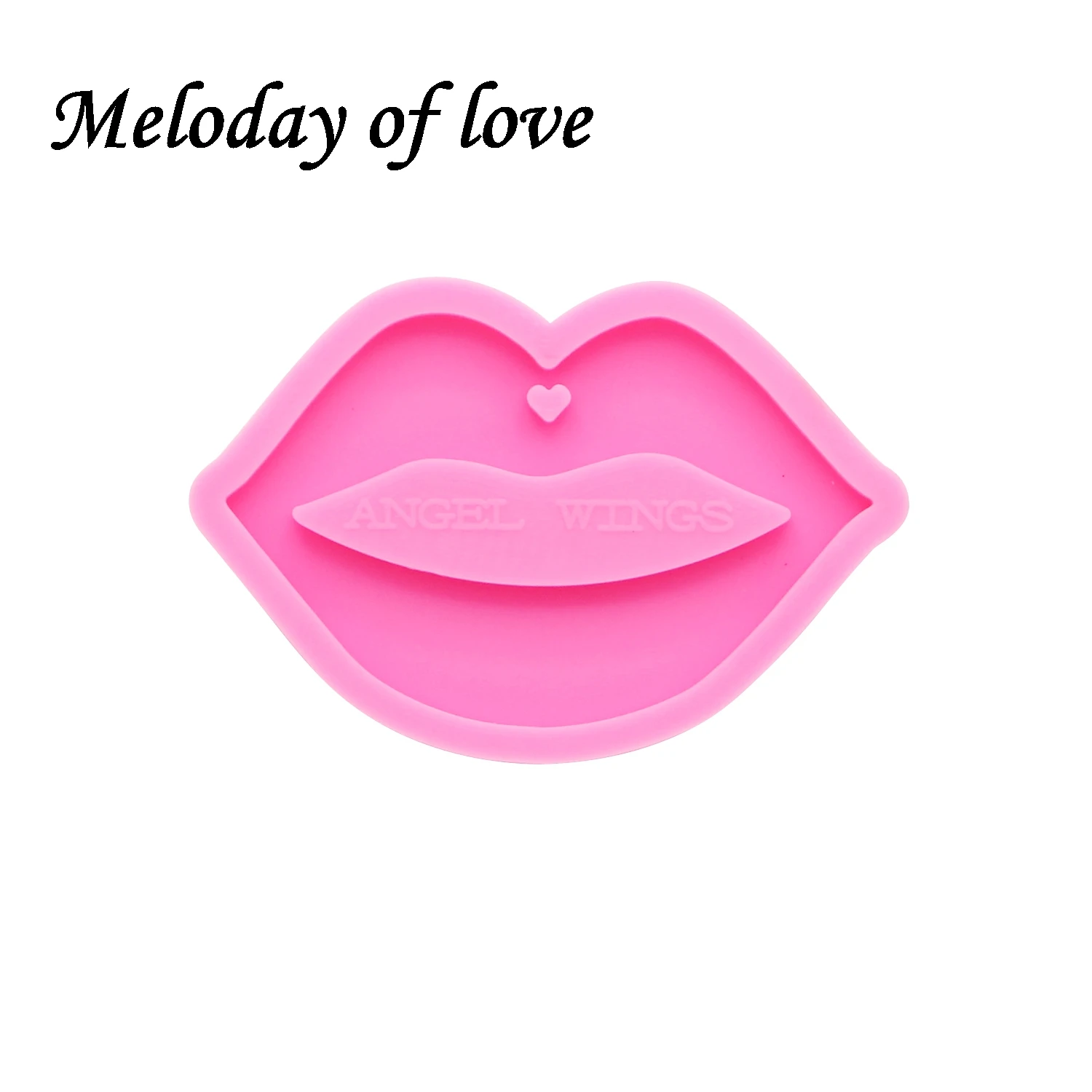 keychains moulds Shiny mouth shape molds for keychain DIY Lips resin keyring decoration jewelry silicone custom mold DY0170