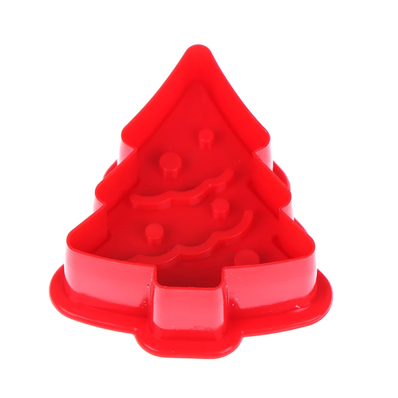 4 Pcs/Set Cookie Stamp Biscuit Mold 3D Cookie Plunger Cutter DIY Baking Mould Gingerbread Home 2021 Christmas Cookie Cutters