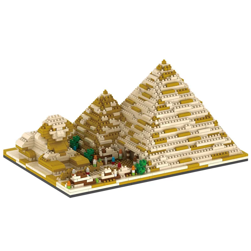 Pyramid Micro Building Blocks Egypt World Famous Architecture Mini Brick YZ059 City 3D Model Toys For Kid