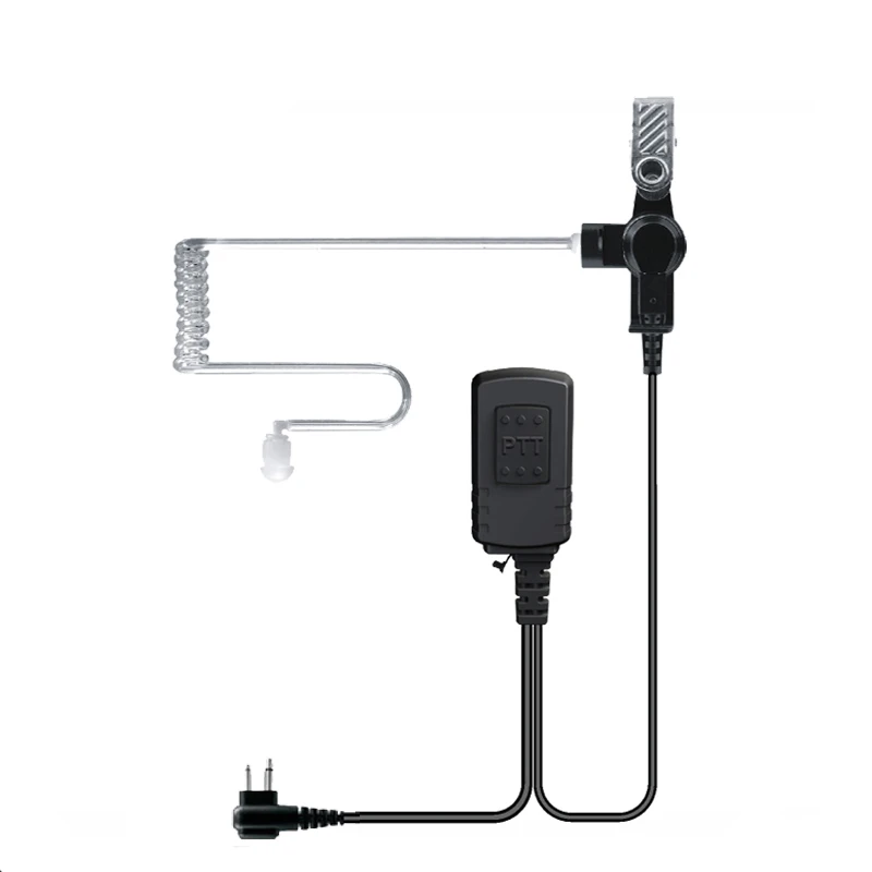 Waterproof IP54 Two Way Radio Clear Tube Earphone PPT Mic For Motorola CP200 EP450 CP040