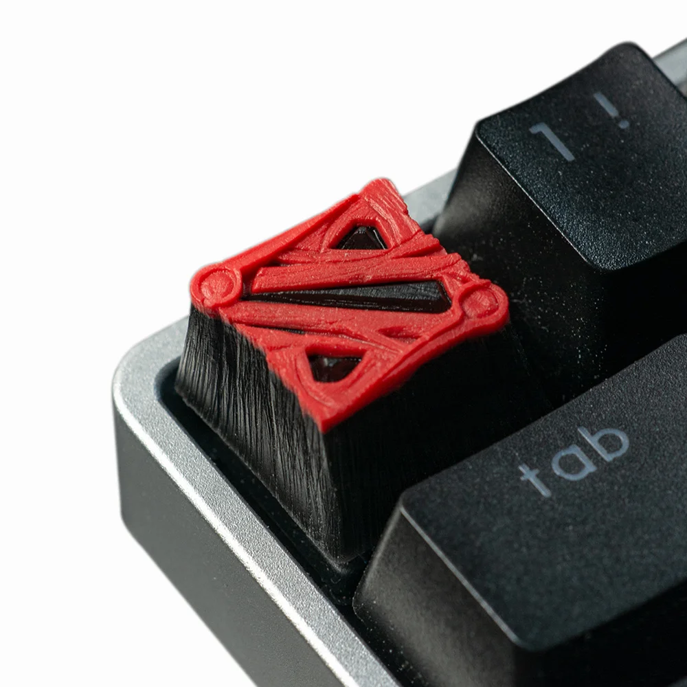 Keycap in resina fatta a mano da 1 pezzo per interruttore MX tastiera meccanica individualità tappo chiave retroilluminato nero rosso per lavoro