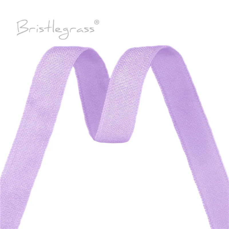 BRISTLEGRASS-Brilhante Headband, Elásticos, Spandex Satin Bands, Cinta para Sutiã, Lingerie para Costura, Monocromático, 2, 5, 10 Yard, 3/8 \