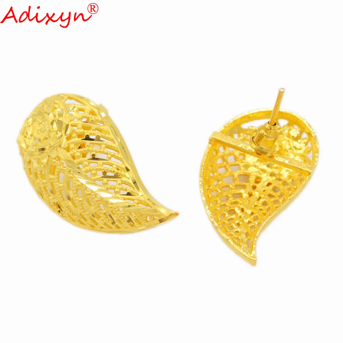 Adixyn Dubai Jewelry-sets Necklaces Earrings 24k Gold Color African Jewelry Arab Wedding Accessories N04071