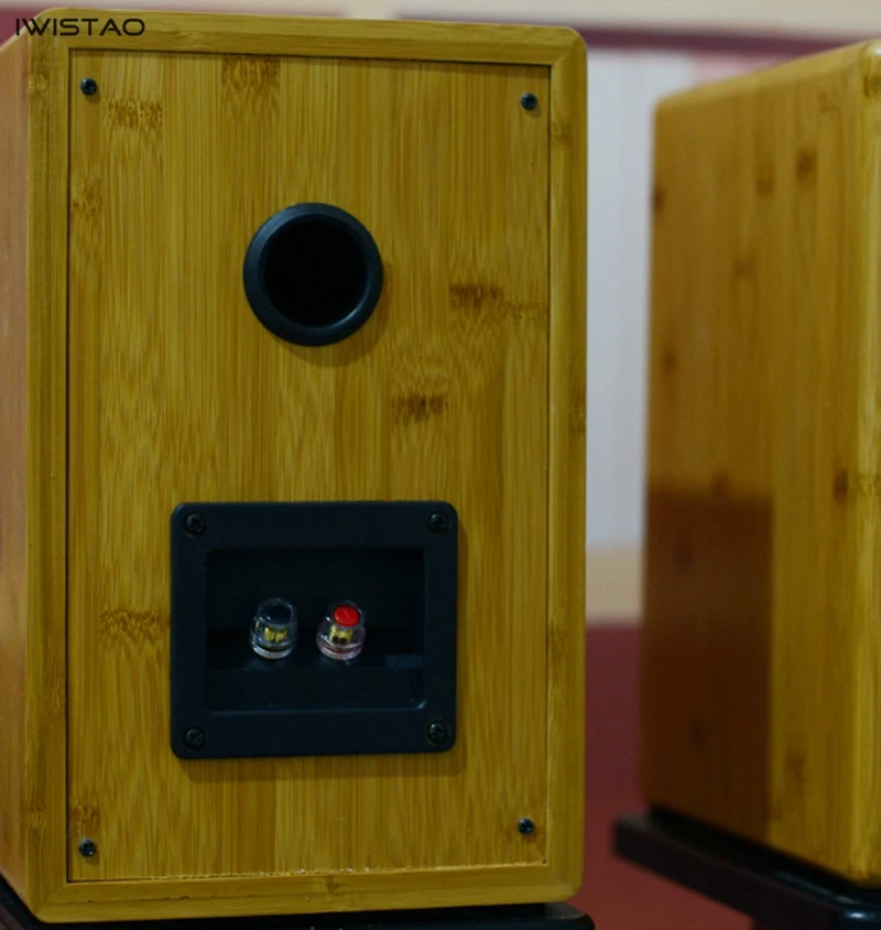 IWISTAO 2 Ways 5.5 Inches Bamboo Empty Cabinet 1 Pair Enclosure 9.2L Inverted No Including Speaker Units HIFI Audio DIY