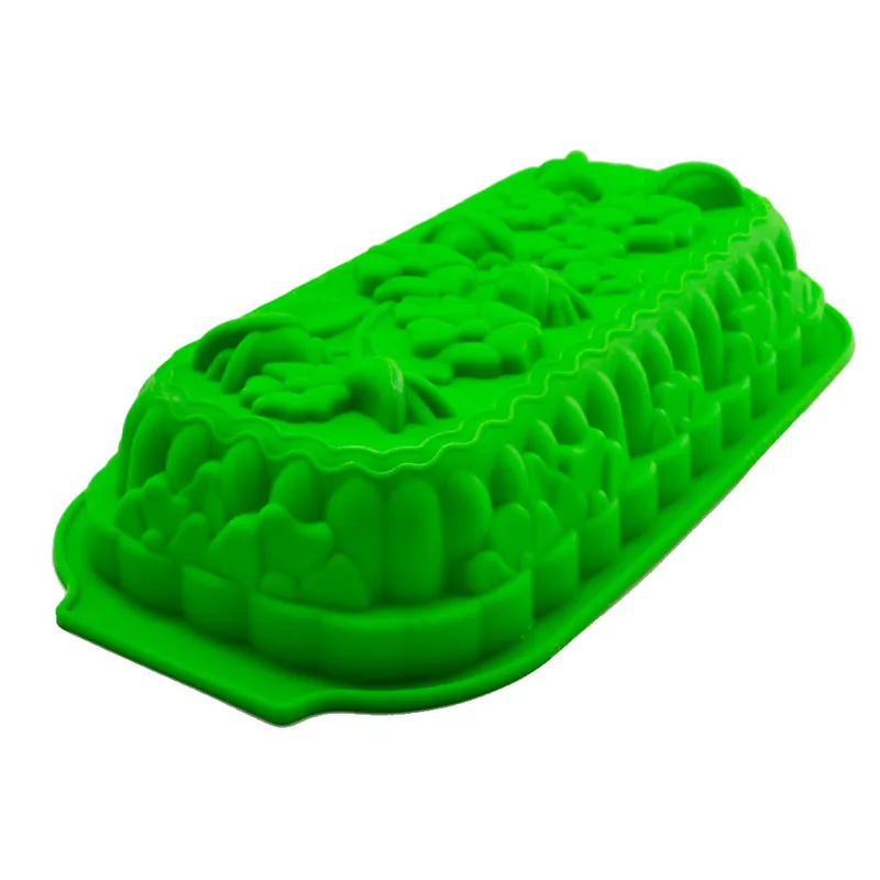 Rechteck Tulpe Blumenmuster Silikon Kuchenform Backformen Mousse Formen Backen Kuchen Pfannen Tablett DIY Kuchen Dekoration Werkzeuge