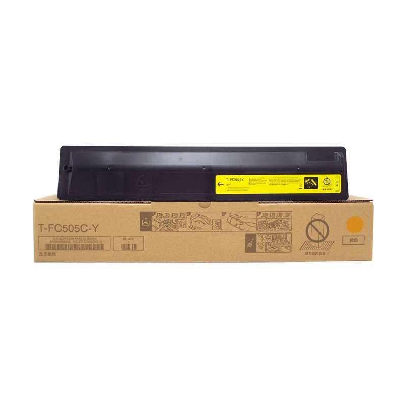 Compatible refilling colors FC505 toner cartridge used for Toshibas E-studio 2000A/2500AC/2505AC/3005AC/3505AC/4505AC/50 Yellow