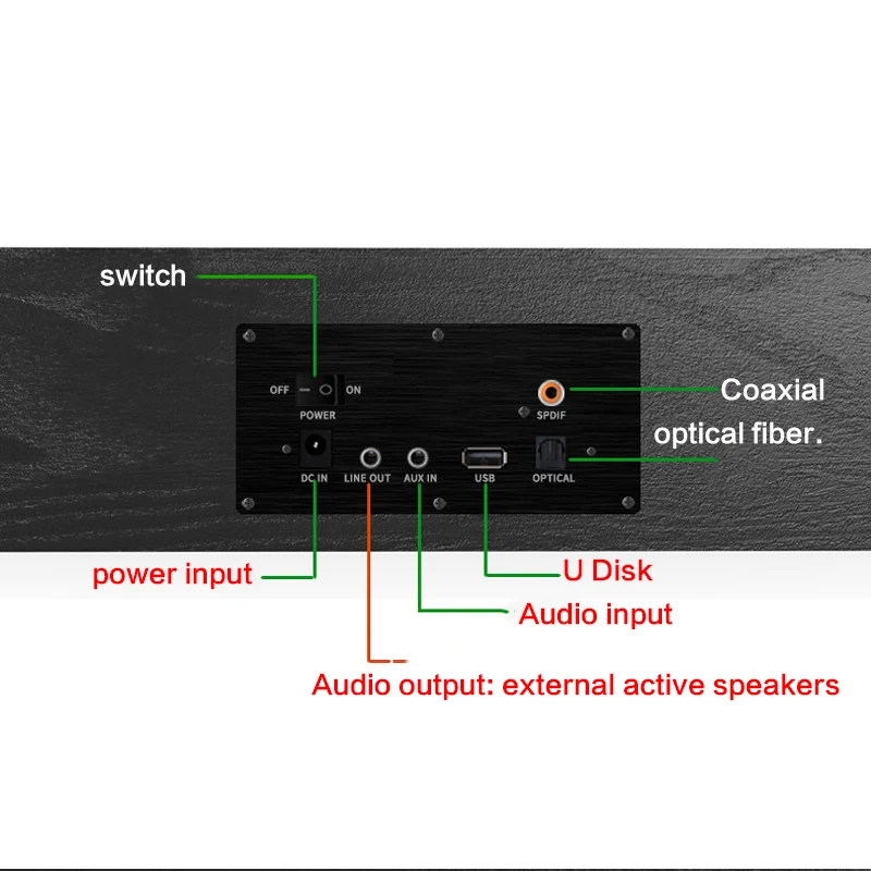 90 واط عالية الطاقة مضخم صوت المتكلم المنزل نشط سمّاعات بلوتوث لتقوم بها بنفسك ثلاثية الأبعاد المحيطي مكبر هاي فاي الألياف محوري مضخم الصوت المتكلم