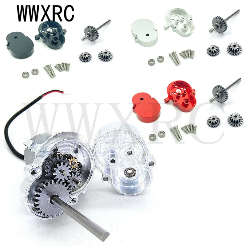 WPL D12 Metal Gearbox Case Cover With Steel Gear for WPL D12 1/10 Climbing Off-road RC Car Upgrade Parts