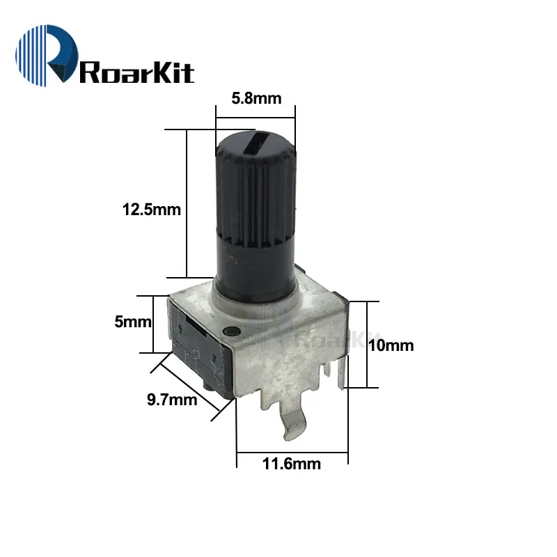 Potentiomètre vertical réglable RV09, 1K, 2K, 5K, 10K, 20K, 50K, 100K, 1M, 100, 9, type 3 broches, joint, 0932 pièces, uno