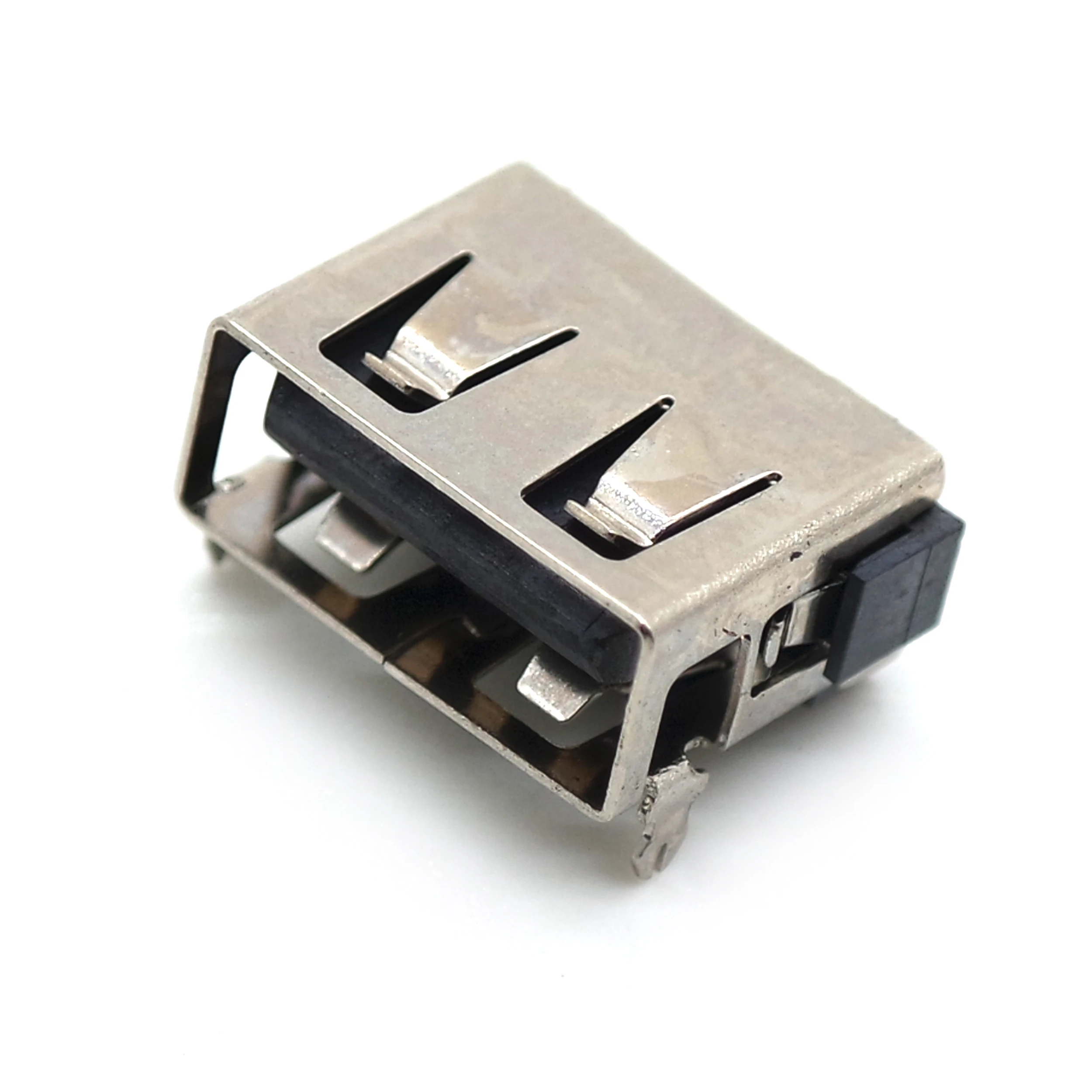 10PCS USB female connector AF10 straight pin front 2 pin a type USB 90 degree horizontal 4P patch 6.3h socket