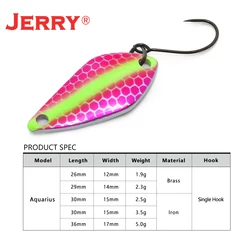Jerry Aquarius Cucharilla Trout – 2,5g a 5g, doble cara