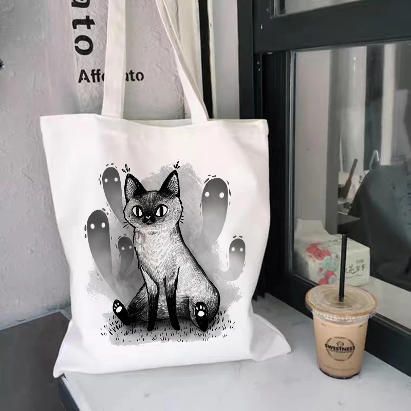 Women Canvas Shopping Bag Female Canvas Bag Funny Mushroom Eco Handbag Tote Reusable Grocery Shopper Bags Students Book Bag