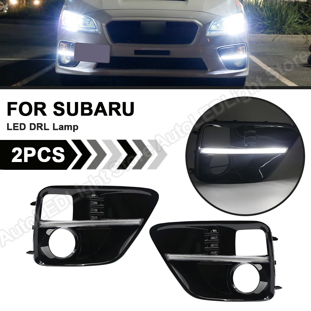 

2Pcs LED Daytime Running Light Fog Bezel DRL Lamp For 2015 2016 2017 Subaru WRX/WRX STI 2015 2016 2017