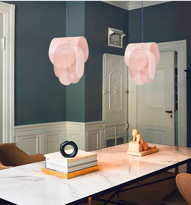 hanging lamp pink pendant lamp metal light nordic pendant light modern pendant lamp for hotel project