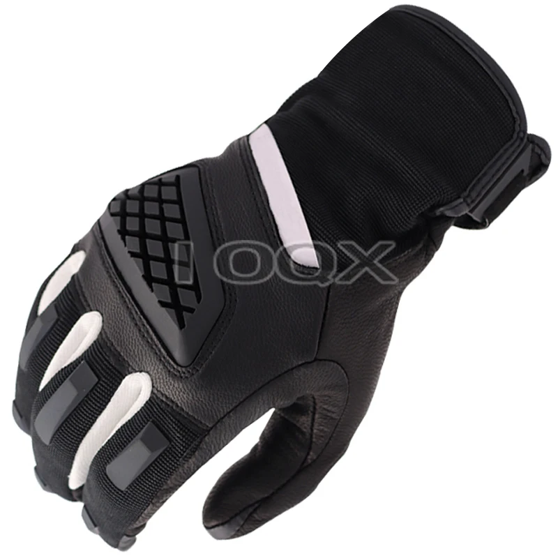 

Free shipping 2020 Moto racing Motorcycle Gloves Summer Neutrons Short Leather Motorcycle Gloves Black White