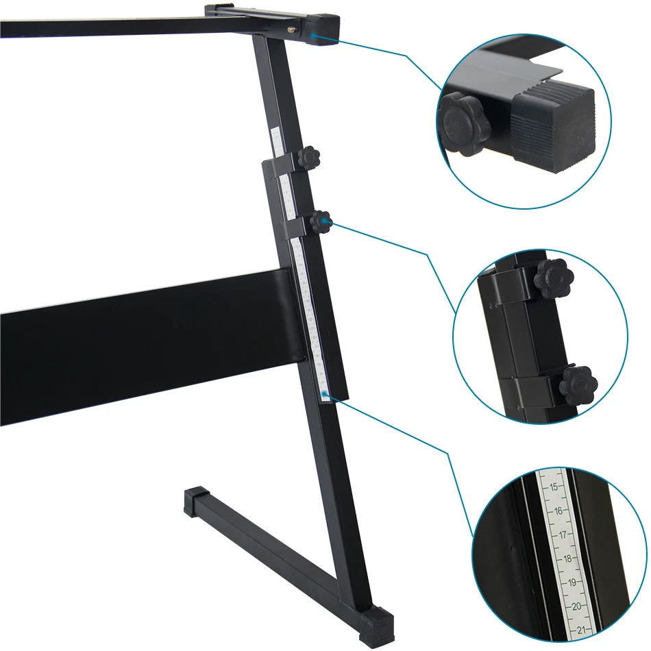 BATESMUSIC لوحة المفاتيح الوقوف ارتفاع قابل للتعديل حامل لوحة المفاتيح الإلكترونية الوقوف ل 61/54 مفاتيح Z-نمط لوحة مفاتيح البيانو الوقوف #5