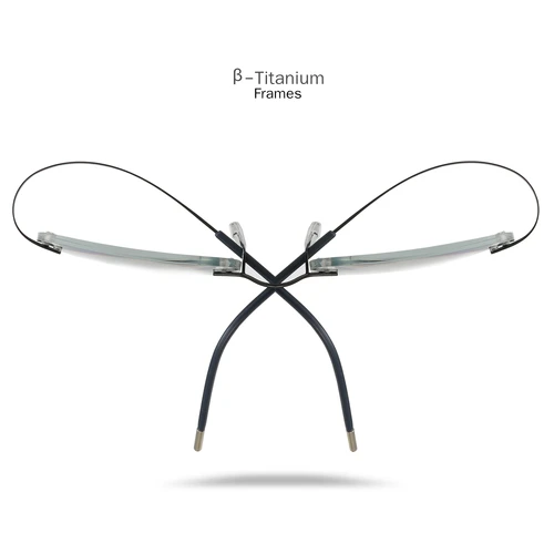 Imagen 2 del producto Gafas de sol de aviación de transición de titanio, gafas de lectura fotocromáticas, gafas sin montura para hombres con dioptrías