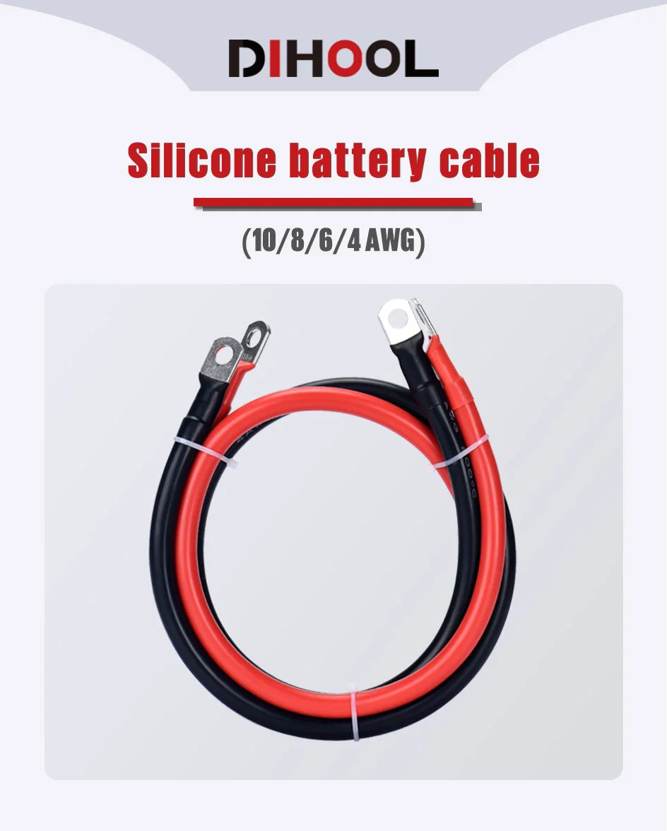 Cavi Auto Batteria Câble Batterie 1/0 AWG 3.5m Avec Cosses 0.95cm | Cuivre Pur Pour Solaire, Bateau, Camping-car Câble Cuivre Solaire