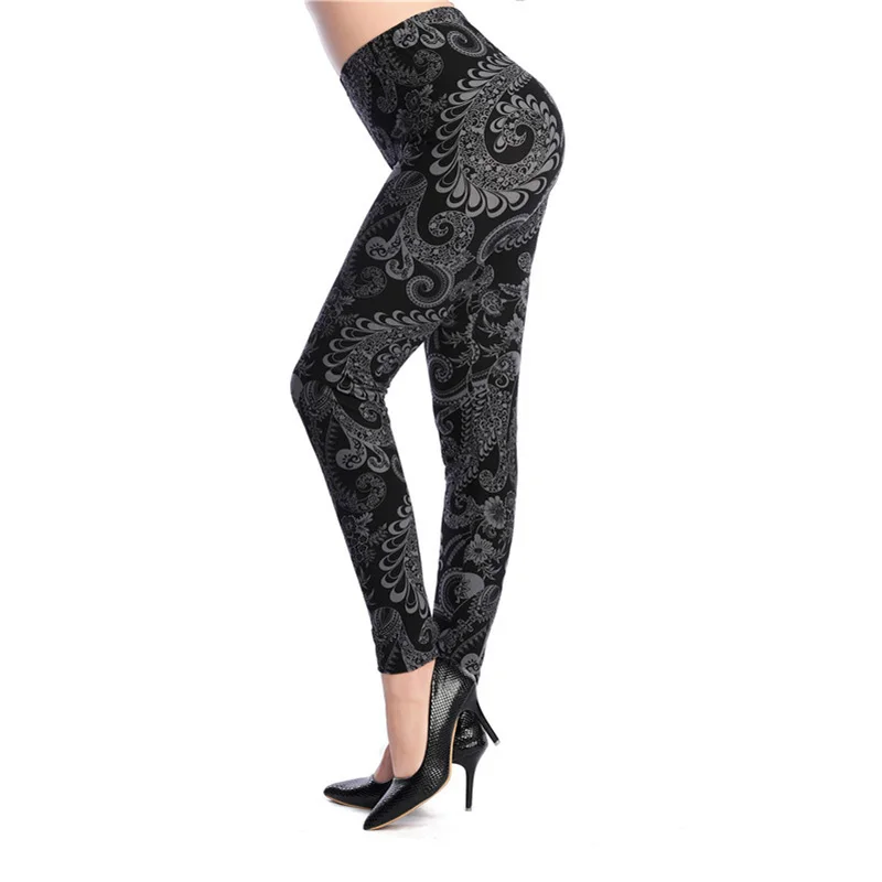 YSDNCHI Women Print Pants High Waist Leggins Push Up Pants Sexy Leggings Exercise Fitness Elastic Sporting Clothing