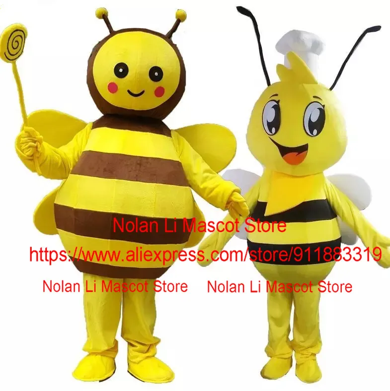 Hot Sale 7 Style Bee Mascot Costume Cartoon Game Masquerade Birthday Party Carnival Cosplay Halloween Advertising Display 1100