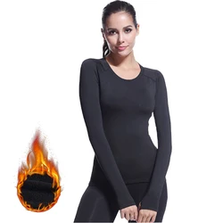 Women's Thermal Underwear For Women Tracksuit Winter Warm Long Johns Set Quick Dry Anti-microbial Stretch Plus velvet Set