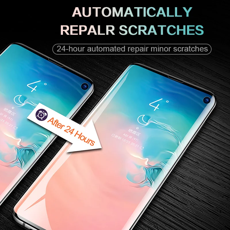 Hydrogel Film For Samsung Galaxy S8 S9 S10E S20 FE Plus Note 8 9 10 20 Ultra A51 A71 A50 A70 Screen Protector Not Glass
