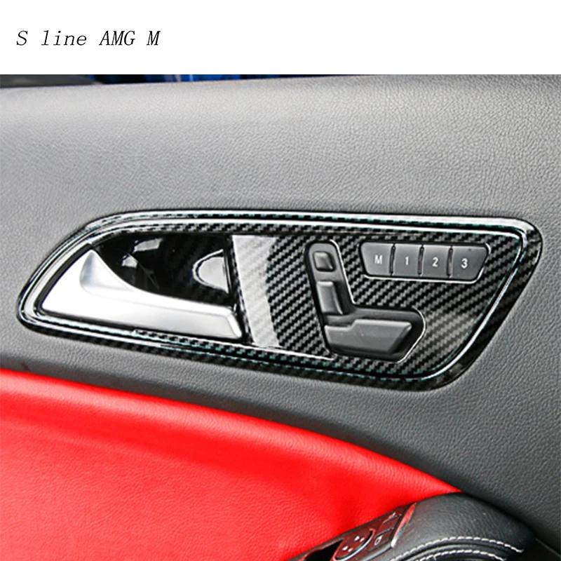 

Car Styling Seat Adjustment Buttons Door Handle Stickers for Mercedes Benz A GLA CLA Class W176 X156 C117 Interior Accessories