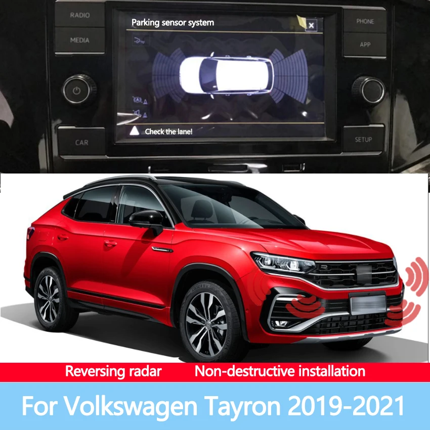 

The Front And Rear Radar Blind Spot Warning Sound Indicator Of Car Reversing Image Is Suitable For Volkswagen Tayron 2019-2021