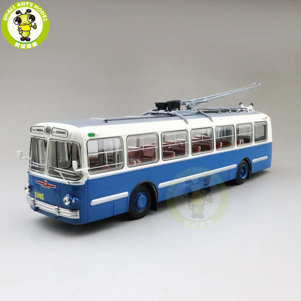 1/43 Classic ZIU 5 Trolleybus Soviet Union Russia City bus Diecast Bus Car Model Toys Gifts