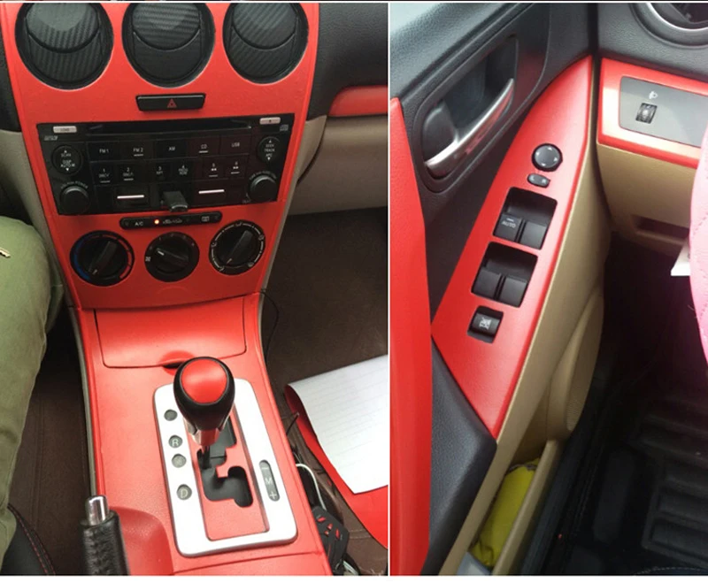 غرامة الحبوب الأحمر جلدية لينة اللمس الفينيل التفاف ورقة لفة لاصق وحدة التحكم الكمبيوتر غلاف لاصق للكمبيوتر المحمول سيارة ملصق لصائق التفاف #4