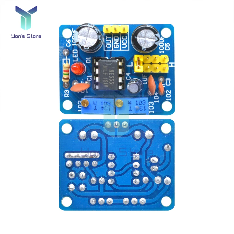 NE555 Pulse Frequency Duty Cycle Square Wave Rectangular Wave Signal Generator Adjustable 555 Board NE555P Module