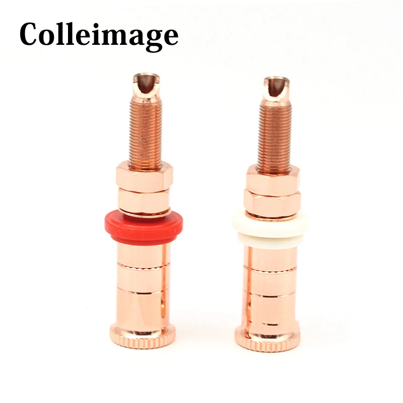 Hifi 4pcs/set Gold Copper plated Speaker Binding Posts Terminal Connectors WBT style