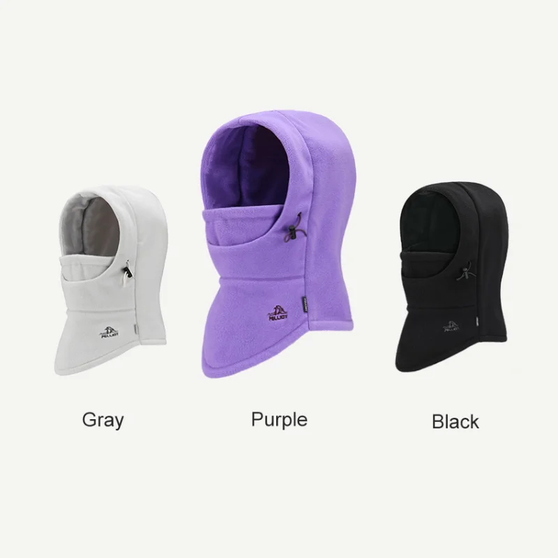 Youpin-PELLIOT 겨울 따뜻한 양털 비니 모자, 남성 여성용 발라클라바 페이스 마스크 넥 워머 야외 사이클링 남성 스키 모자